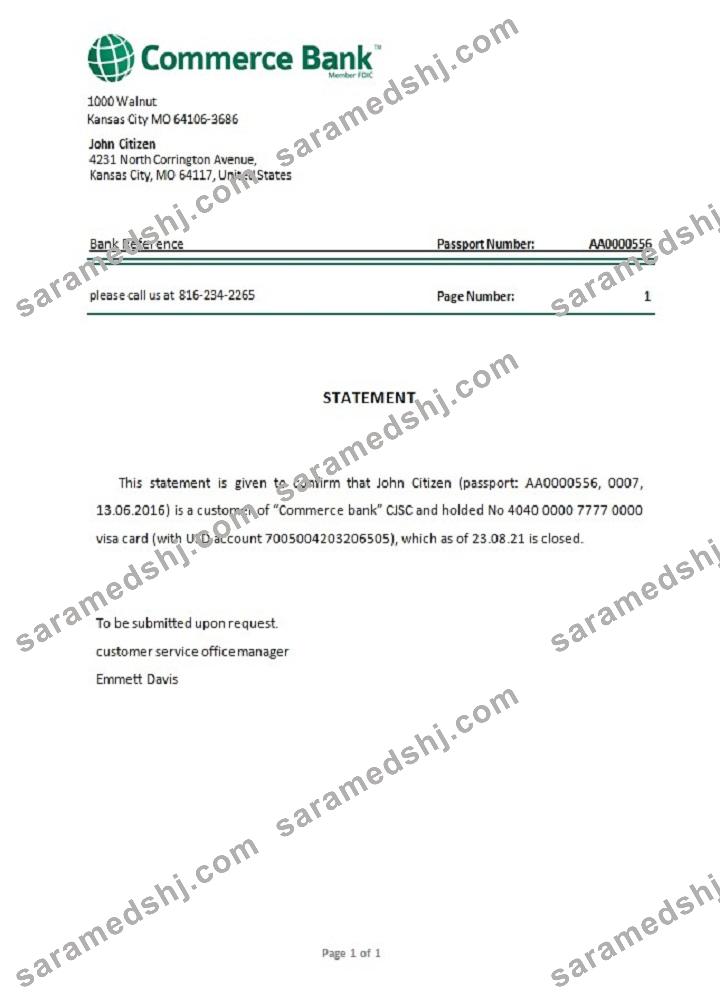 USA_Commerce bank_closure reference